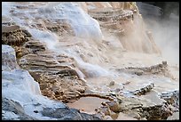 Travertine terraces, Canary Springs. Yellowstone National Park ( color)