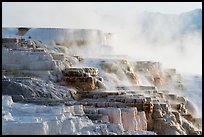 Canary Springs and mountains. Yellowstone National Park ( color)