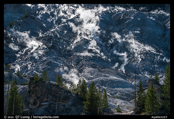 Roaring Mountain. Yellowstone National Park (color)