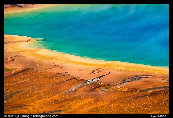 Rainbow colors of Grand Prismatic Spring. Yellowstone National Park (color)
