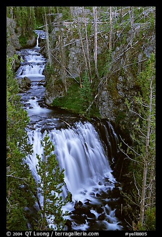 Kepler cascades. Yellowstone National Park (color)