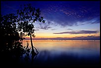 Sunset on Biscaye Bay from Elliott Key. Biscayne National Park ( color)