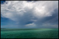 Storm cloud over ocean. Biscayne National Park, Florida, USA. (color)