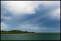 Elliot Key, Caesar Creek, and thunderstorm clouds. Biscayne National Park, Florida, USA. (color)