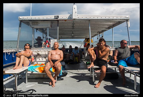 Aboard snorkeling boat. Biscayne National Park (color)