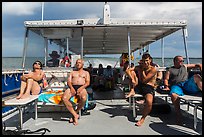 Aboard snorkeling boat. Biscayne National Park, Florida, USA. (color)