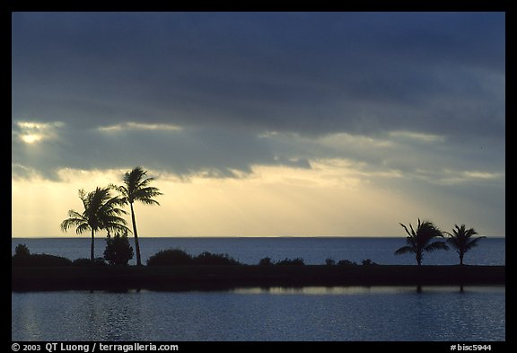 Stormy sunrise over Biscayne Bay from Bayfront Park. Biscayne National Park, Florida, USA.