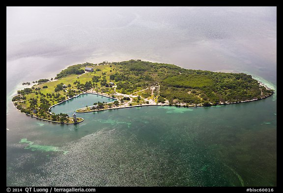 Aerial view of Boca Chita Key. Biscayne National Park (color)