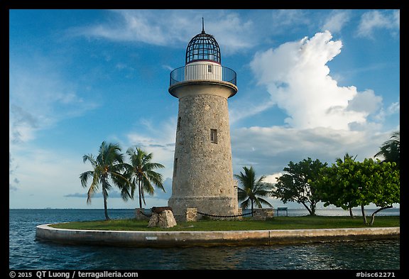 Ornemental lighthouse and cannon, Boca Chita Key. Biscayne National Park, Florida, USA.