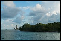 Vegetation and lighthouse, Boca Chita Key. Biscayne National Park, Florida, USA.