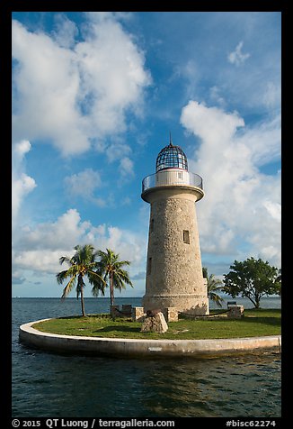 Lighthouse and cannon, Boca Chita Key. Biscayne National Park, Florida, USA.