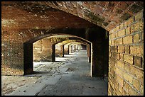 Gunroom on the first floor of Fort Jefferson. Dry Tortugas National Park, Florida, USA. (color)