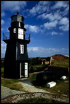 Fort Jefferson lighthouse, early morning. Dry Tortugas National Park, Florida, USA.