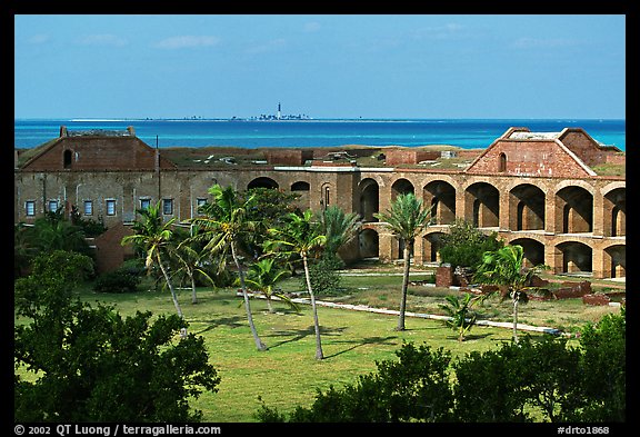 Inside Fort Jefferson. Dry Tortugas National Park, Florida, USA.