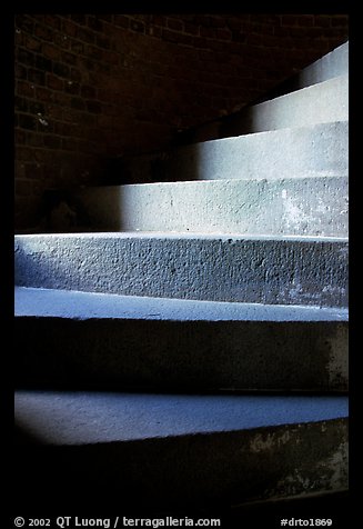 Spiral staircase, Fort Jefferson. Dry Tortugas National Park (color)