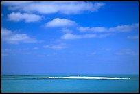 Hospital Key barely emerging from Ocean. Dry Tortugas National Park, Florida, USA. (color)