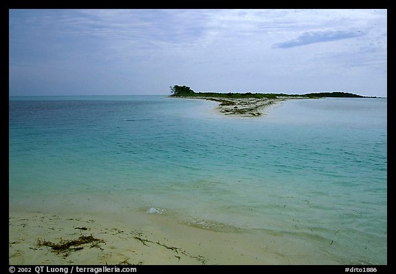 Bush Key seen across the channel from Garden Key in 1998. Dry Tortugas National Park (color)