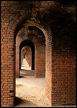 Arches on the second floor of Fort Jefferson. Dry Tortugas National Park ( color)