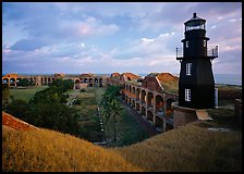 Fort Jefferson lighthouse, dawn. Dry Tortugas National Park ( color)