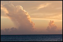 Tropical clouds at sunset. Dry Tortugas National Park, Florida, USA. (color)