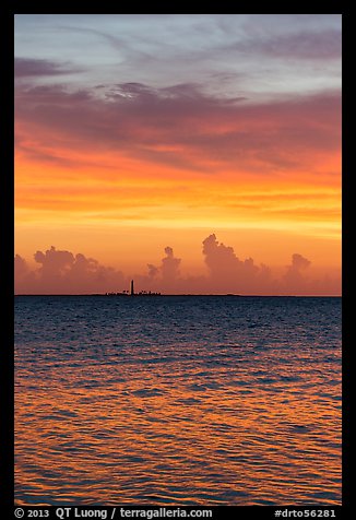 Colorful sunset over Loggerhead Key. Dry Tortugas National Park, Florida, USA.