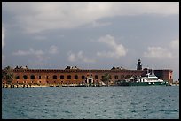 Fort Jefferson from water. Dry Tortugas National Park, Florida, USA. (color)