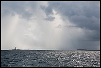 Loggerhead and Garden Key under approaching tropical storm. Dry Tortugas National Park, Florida, USA.