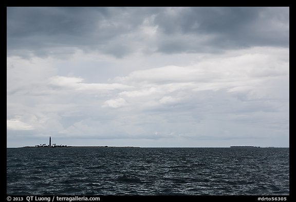 Loggerhead and Garden Key under clearing tropical storm. Dry Tortugas National Park (color)