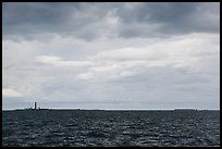 Loggerhead and Garden Key under clearing tropical storm. Dry Tortugas National Park ( color)