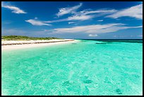 Clear turquoise waters and beach, Loggerhead Key. Dry Tortugas National Park, Florida, USA. (color)