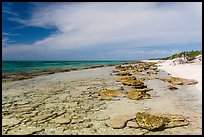 Beach and reef, Loggerhead Key. Dry Tortugas National Park, Florida, USA. (color)