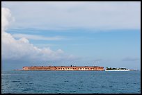 Fort Jefferson and Garden Key seen from the West. Dry Tortugas National Park ( color)