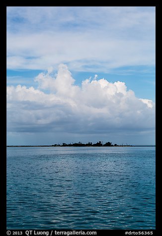 Long Key and cloud. Dry Tortugas National Park, Florida, USA.