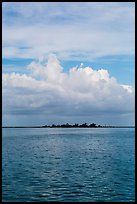 Long Key and cloud. Dry Tortugas National Park, Florida, USA. (color)