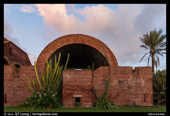 Powder magazine at sunset. Dry Tortugas National Park, Florida, USA.