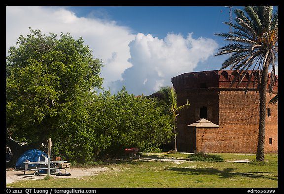 Camping. Dry Tortugas National Park, Florida, USA.