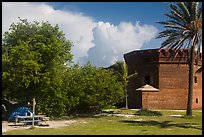 Camping. Dry Tortugas National Park, Florida, USA. (color)