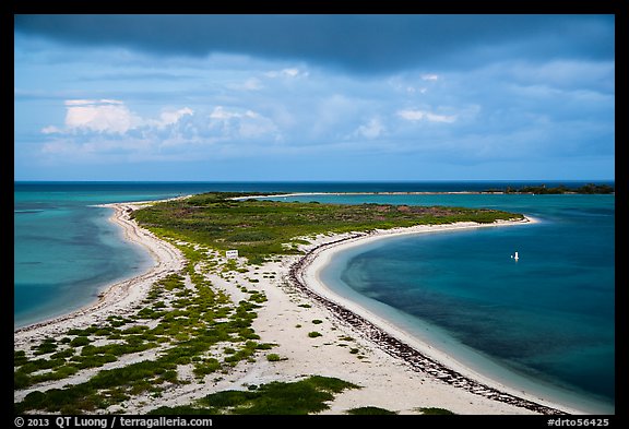 Bush Key connected to Garden Key by sand bar in 2013. Dry Tortugas National Park (color)