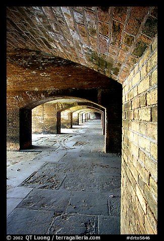 Casemate on the first floor of Fort Jefferson. Dry Tortugas National Park, Florida, USA.