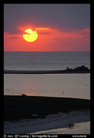 Sun rising over Long Key. Dry Tortugas National Park (color)