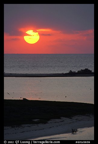 Sun rising over Long Key. Dry Tortugas National Park, Florida, USA.