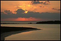 Sunrise over Long Key and Bush Key. Dry Tortugas National Park, Florida, USA. (color)