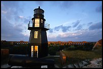 Fort Jefferson harbor light, sunrise. Dry Tortugas National Park, Florida, USA.