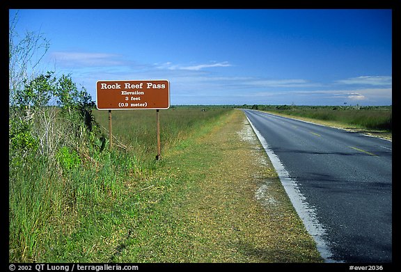 Rock Reef Pass, elevation 3 feet. Everglades National Park (color)