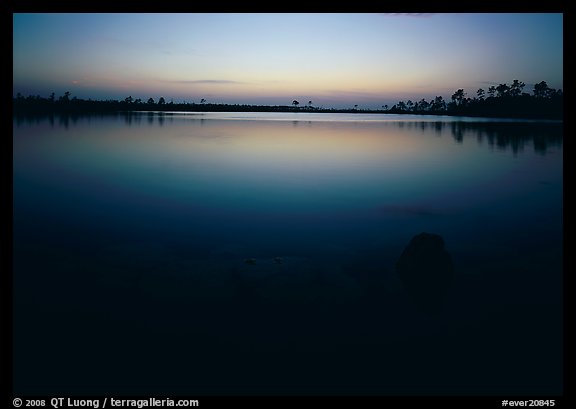 Pine Glades Lake, dusk. Everglades  National Park (color)