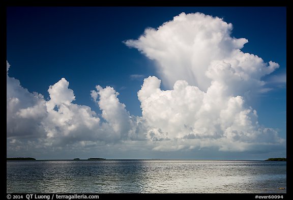 Summer clouds above Florida Bay. Everglades National Park (color)