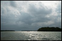 Storm clouds and canoe, Florida Bay. Everglades National Park ( color)