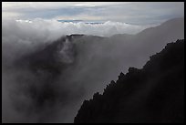 Ridges and clouds, Haleakala crater. Haleakala National Park ( color)