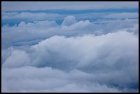 Clouds seen from Haleakala summit. Haleakala National Park, Hawaii, USA.