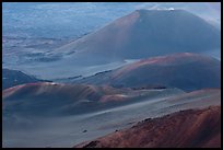 Cinder cones within Halekala crater. Haleakala National Park, Hawaii, USA. (color)